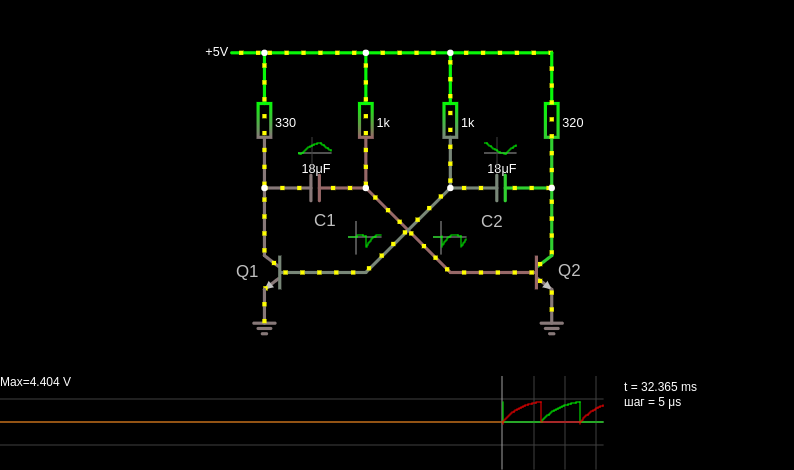 Astable multivibrator (oscillator)