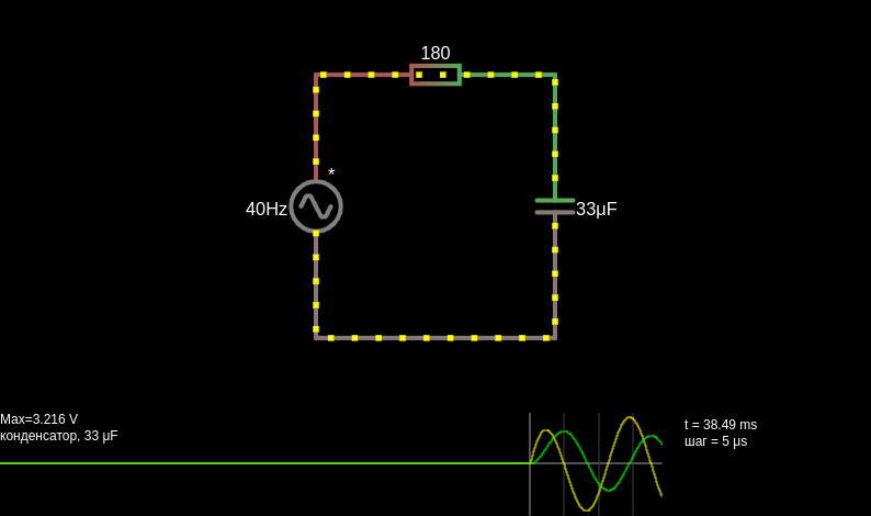 Capacitor in an AC circuit