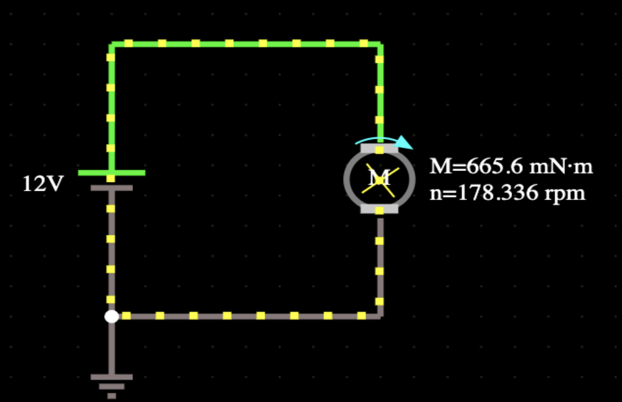 Permanent-magnet DC motor (PMDC) — online simulation