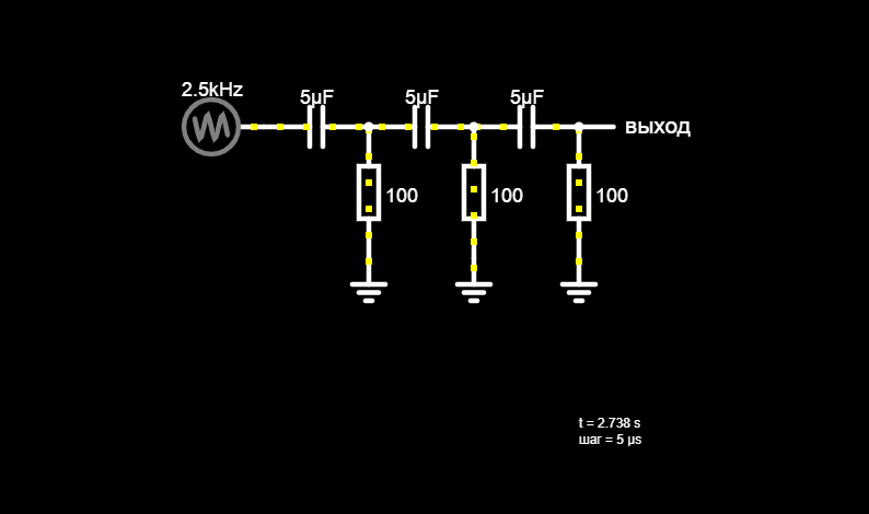 Filter with phase-shift oscillator