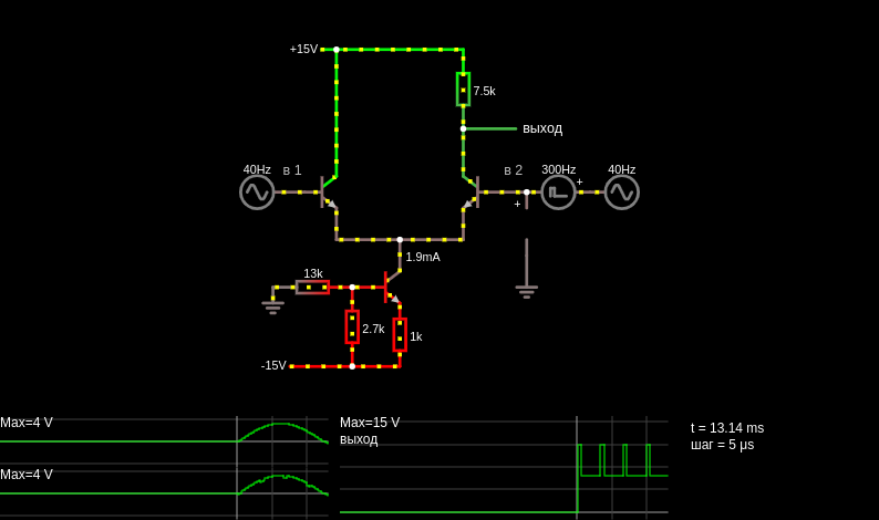 Differential amplifier (common-mode, current source)