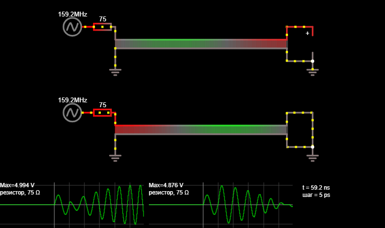 Stub frequency response