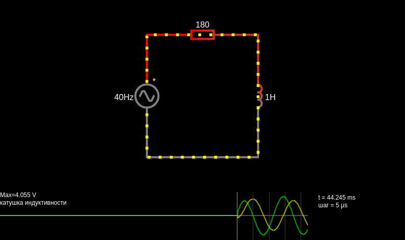 Inductor in an AC circuit