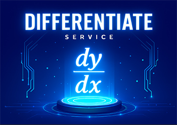 Text calculator of differentiation (search for derivative) in mathematical analysis online