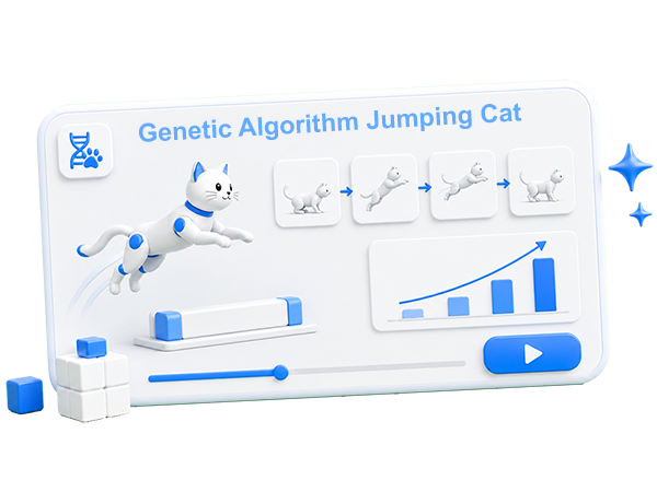 Genetic algorithm Cat Jump online