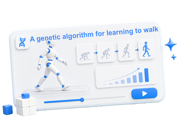 Genetic algorithm for humanoid walking online