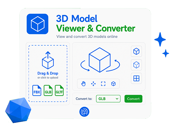 Online 3D model viewer and tranform (FBX, GLB, GLTF)