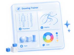 Drawing trainer: proportions, rhythm, shape and color online