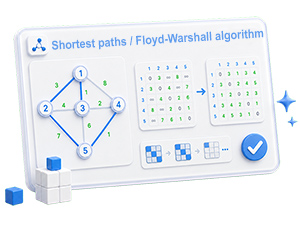Shortest paths by Floyd-Warshall algorithm online
