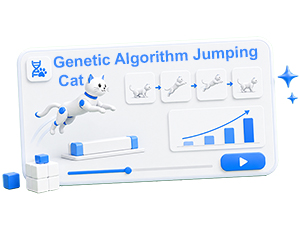 Genetic algorithm Cat Jump online