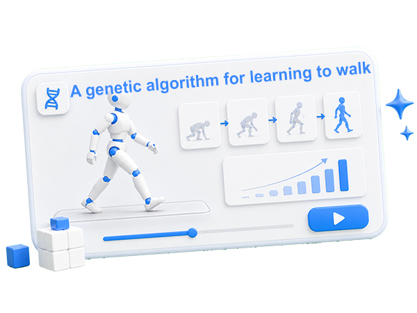 Genetic algorithm for humanoid walking online