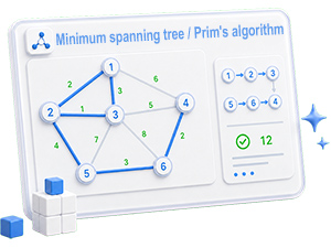 Minimum spanning tree by Prim algorithm online
