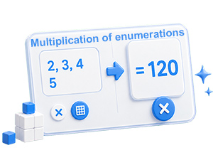 multiplication numbers separated by commas or line breaks