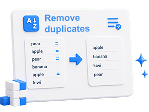Remove duplicate rows leaving unique ones sorted ascending - online