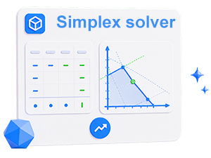 Solution and graph of linear programming problem by simplex online method