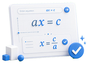 Solution of equations of the first degree by a given string online ax=c