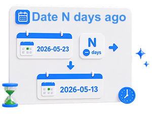 What date was N days ago from today - online?