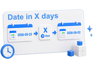What date will be in X days - online?