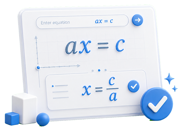 Solution of equations of the first degree by a given string online ax=c