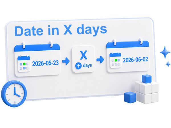 What date will be in X days - online?