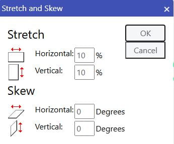 Stretch/Skew drawing example