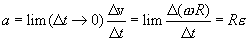 2.5.  The relationship of angular and linear quantities