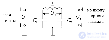   Radio input device with autotransformer connection 