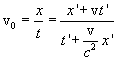   6.5.  Relativistic law of velocity addition 