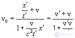   6.5.  Relativistic law of velocity addition 