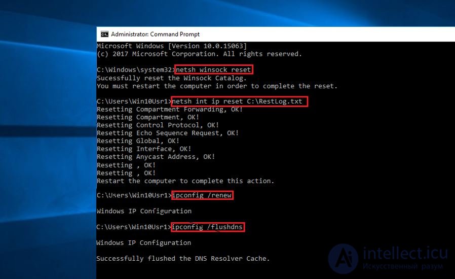 Windows: resetting a network card to its default settings