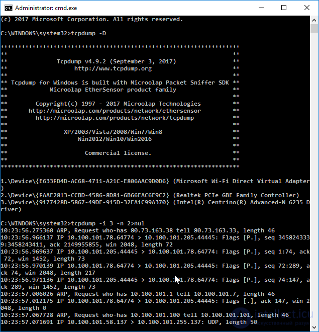tcpdump for Windows, or monitoring network traffic