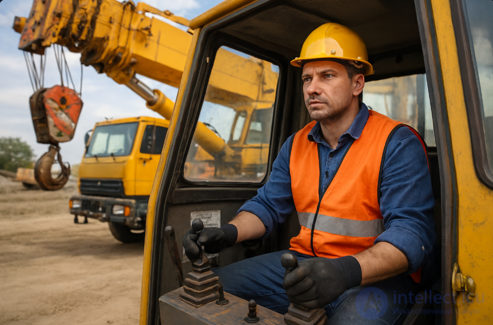 Truck crane driver