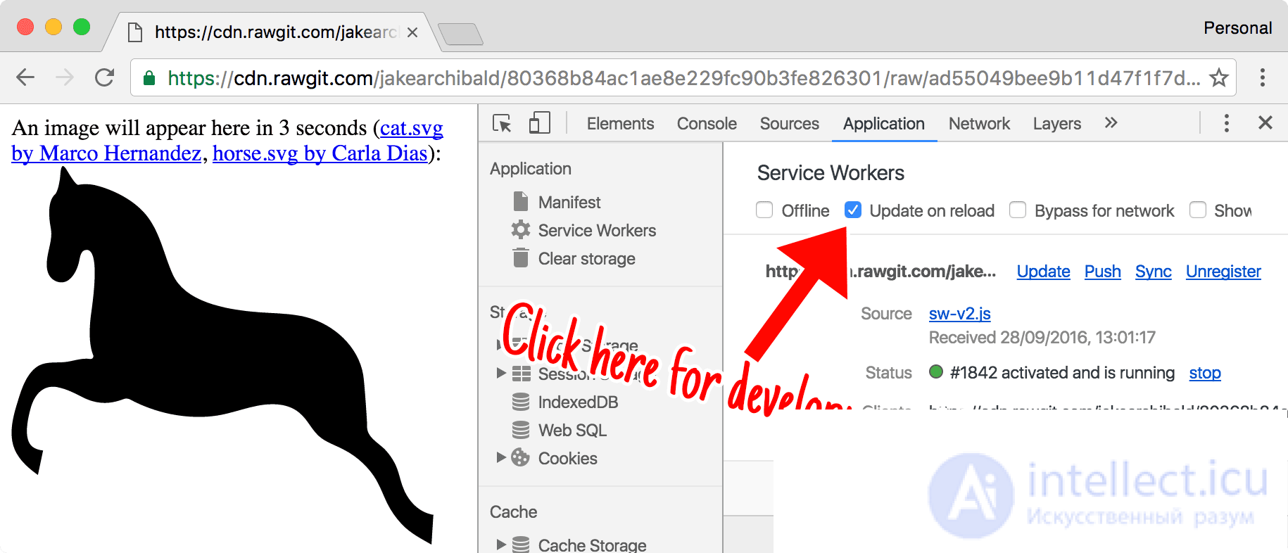 The service worker lifecycle: using the cache and receiving push notifications