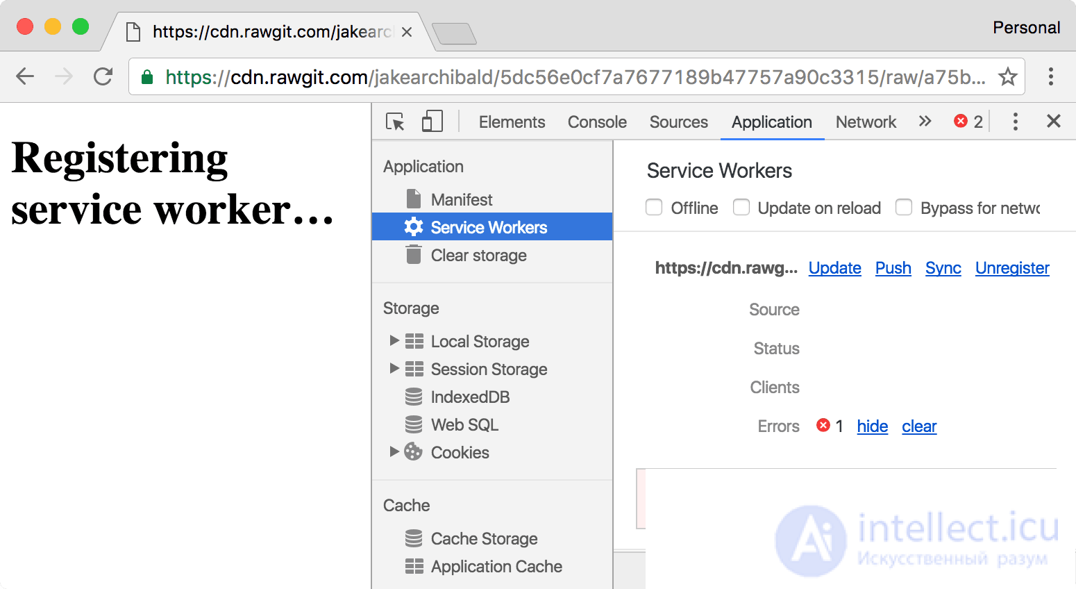 The service worker lifecycle: using the cache and receiving push notifications
