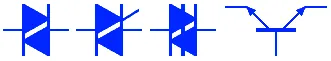 Symbols for Thyristors, Triacs, and Diacs