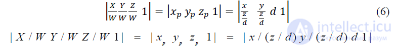 3.3. Mathematical Description of Planar Geometric Projections