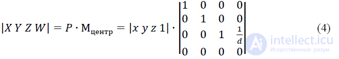 3.3. Mathematical Description of Planar Geometric Projections