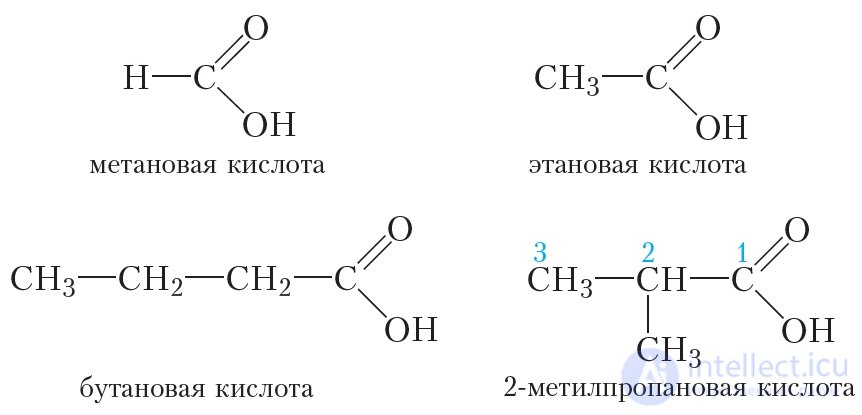 32. Saturated Monobasic Carboxylic Acids. Nomenclature. Isomerism. Physical Properties