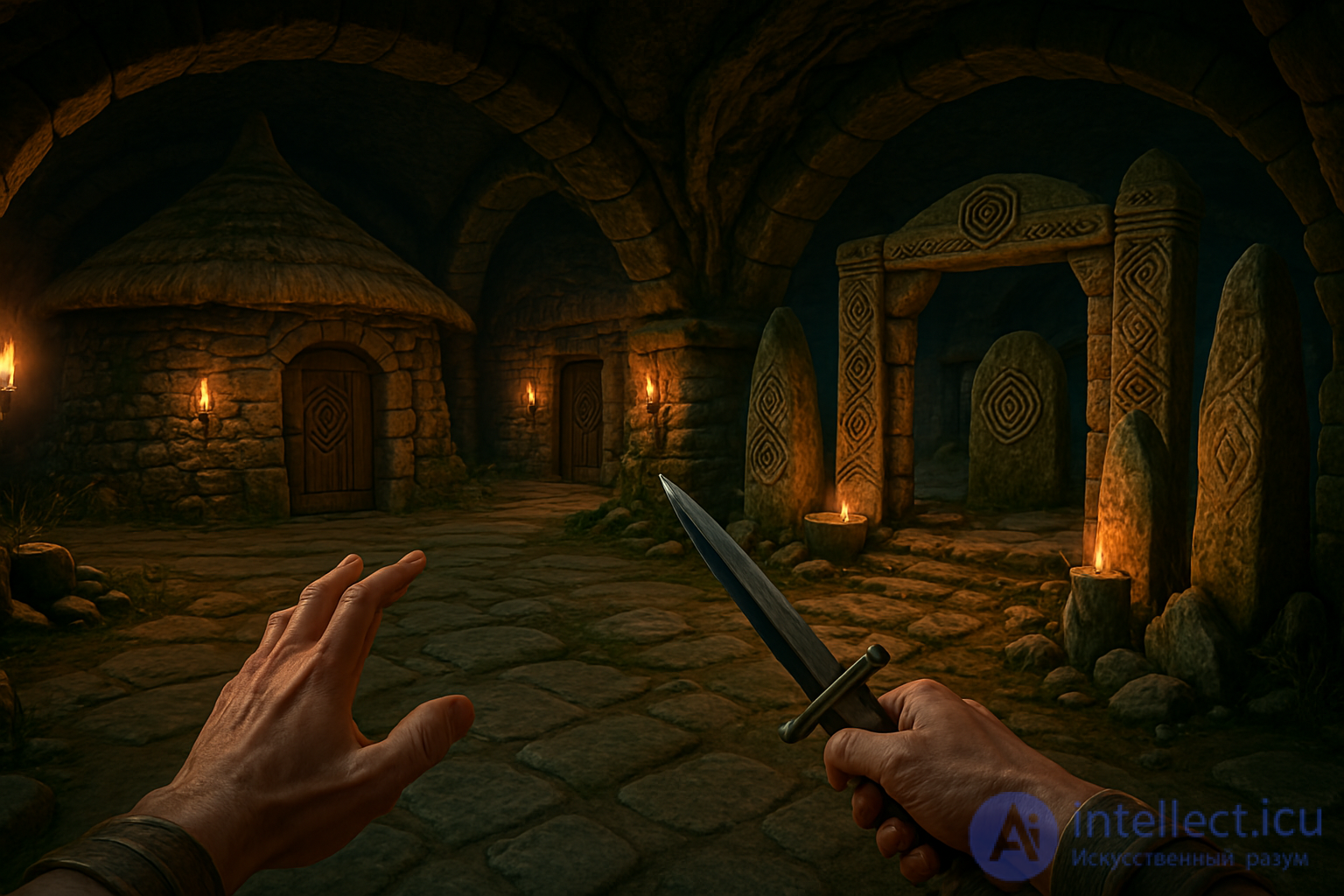 Features of architecture in video games 2d and 3d dungeons