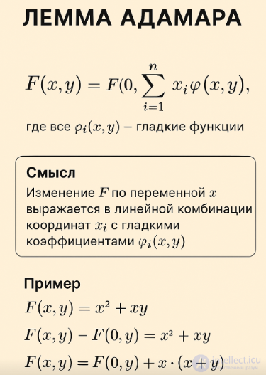 1.1. Hadamards lemma and its corollaries