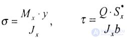   BENDING TENSION AND CALCULATION OF BARS FOR STRENGTH 