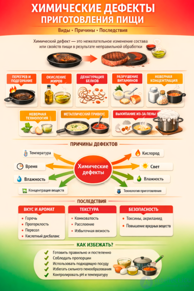 Cooking Defects in Food Chemistry