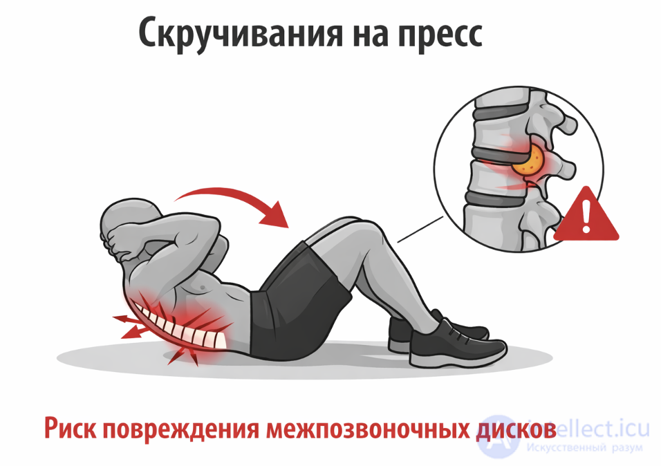 Dangerous exercises in sport and fitness, and in everyday work