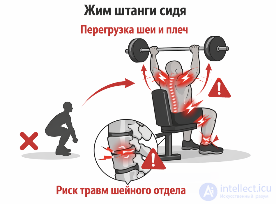 Dangerous exercises in sport and fitness, and in everyday work