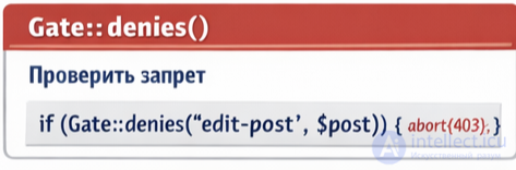 Authorization in Online Services. Policies and Gates in Laravel - Self-Check Test with Answers