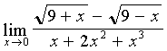   Examples of solving problems to the section limits and derivative.  differential calculus 