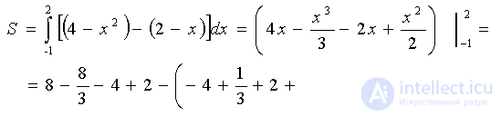   Examples of solving problems to the section integral calculus 