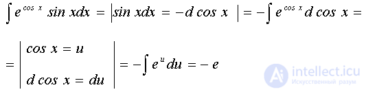   Examples of solving problems to the section integral calculus 