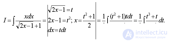   Examples of solving problems to the section integral calculus 