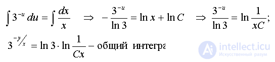   Examples of solving problems to the section differential equations 